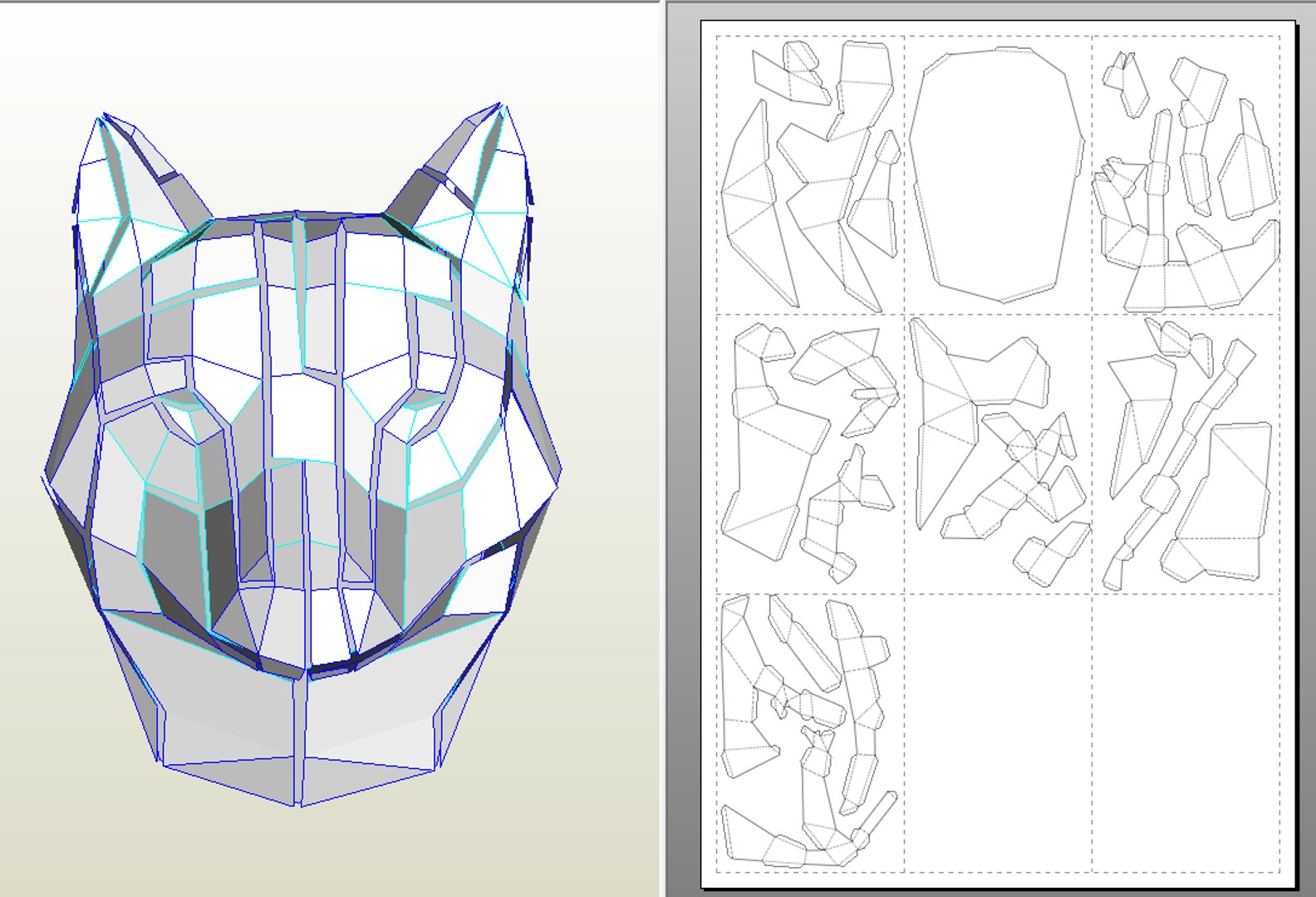 Paper Wolf 3d Max