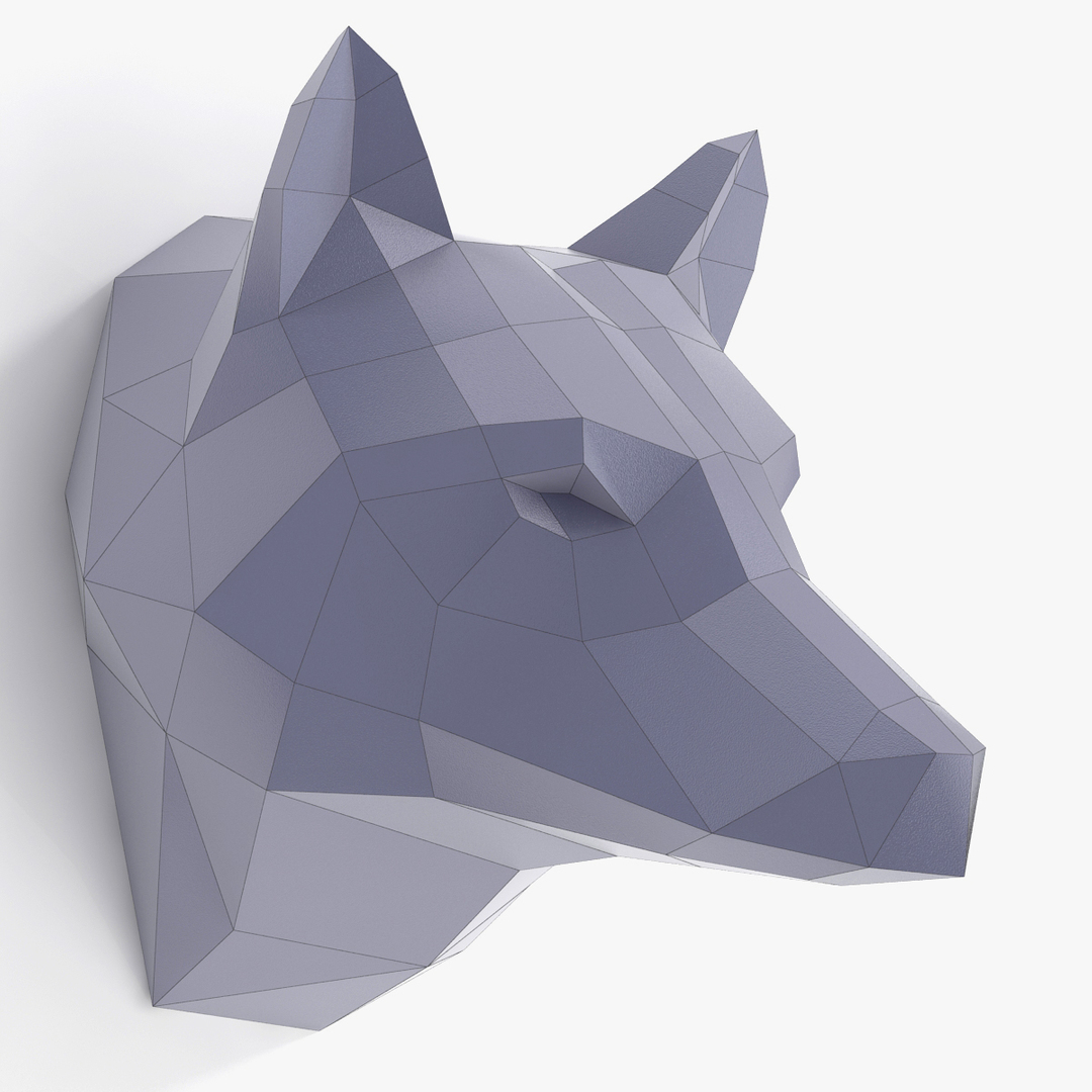 Маски полигональные 3d волк
