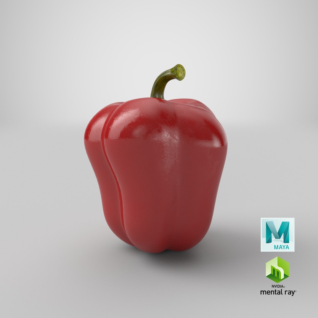 Detailed Red Pepper 3D Model - TurboSquid 2027206