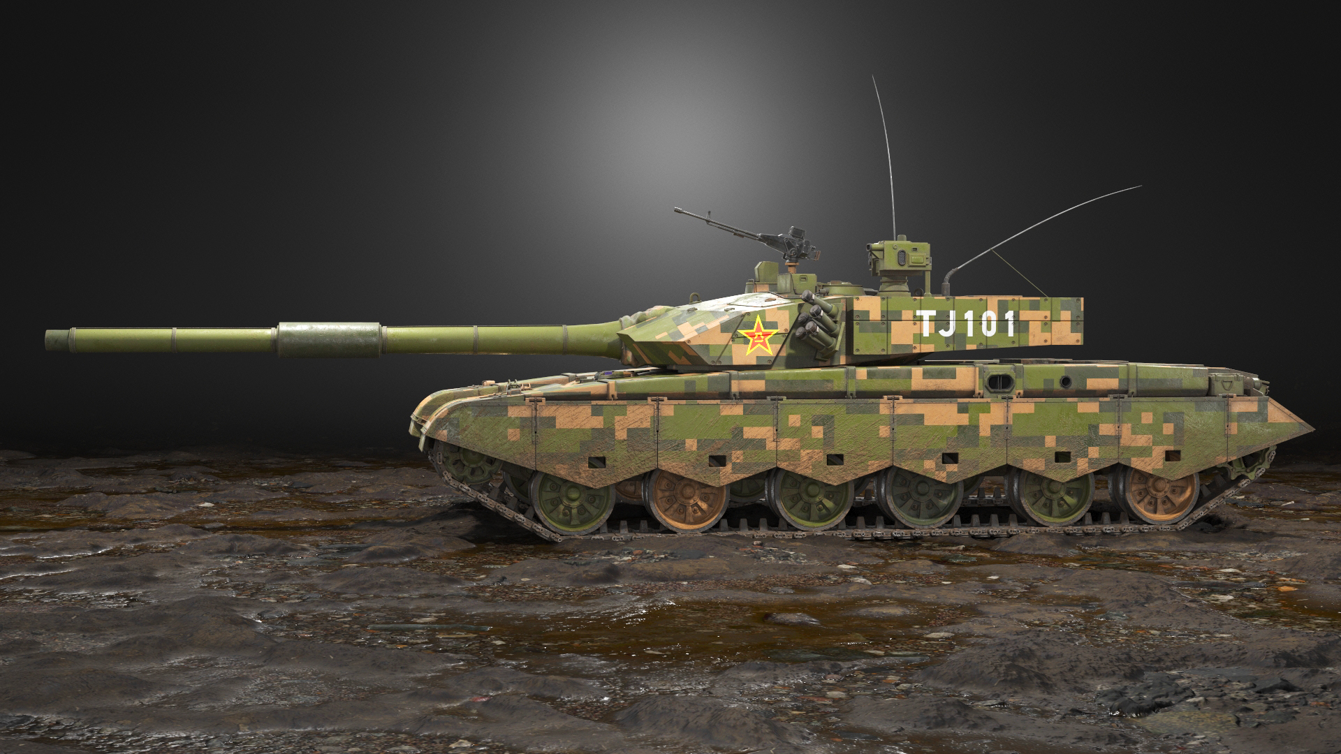 ZTZ Type 99 Chinese Tank PBR 3D Model - TurboSquid 2539295