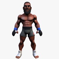 Fighter character Boxer MMA - 3D Model
