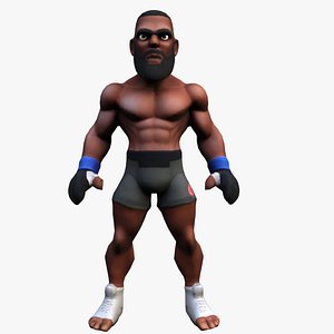 Fighter character Boxer MMA - 3D Model