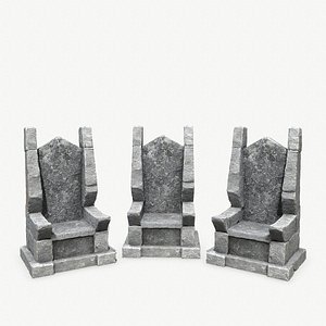 3D Stone Throne model