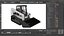 Skid Steer Loader with Operator Rigged for Cinema 4D 3D