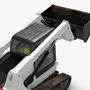 Skid Steer Loader with Operator Rigged for Cinema 4D 3D