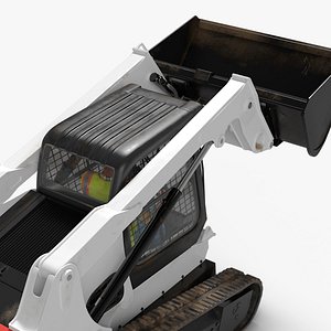 Skid Steer Loader with Operator Rigged for Cinema 4D