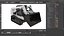 Skid Steer Loader with Operator Rigged for Cinema 4D 3D