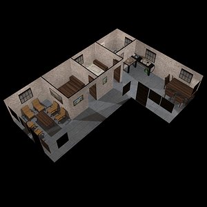 Old house interior model