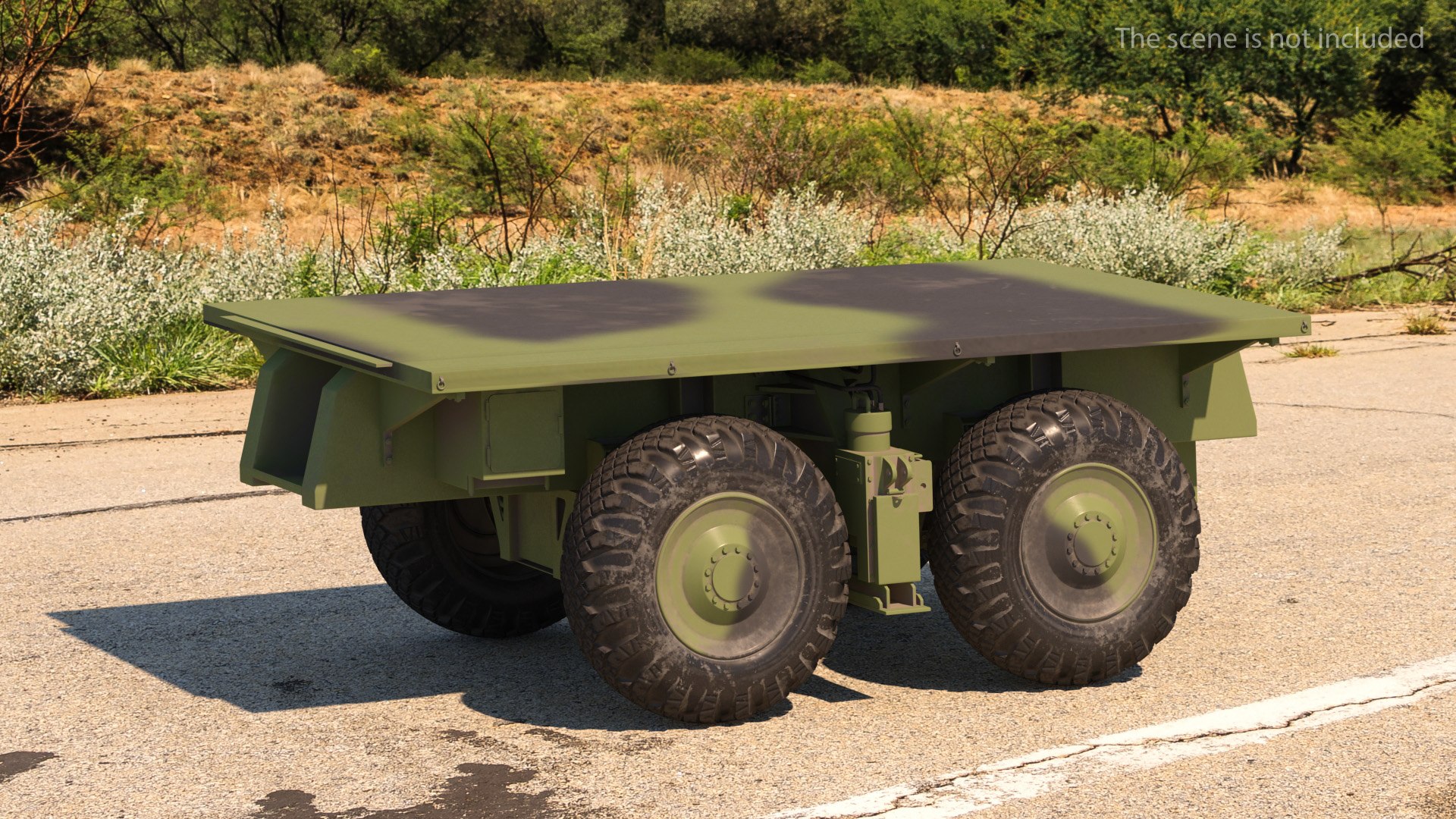 4 Axle Platform Camo 3D model preview