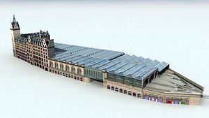 glasgow central station train 3d model