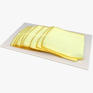 sliced cheese 3D model