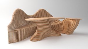 3D parametric bench table