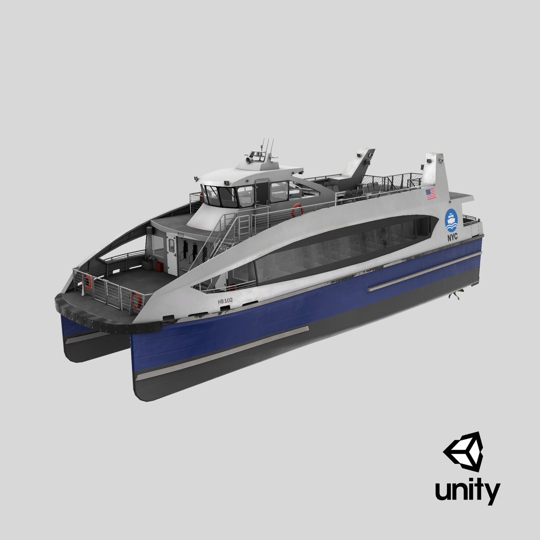 3D NYC Passenger Ferry Boat model https://p.turbosquid.com/ts-thumb/C8/znyOIo/Pf/stemcell_unity_render/png/1725887682/1920x1080/fit_q87/c4e23a1e56c4abfb794a1481e0bec6fa6741ef39/stemcell_unity_render.jpg