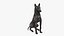 3D model Dutch Shepherd Dog Sitting