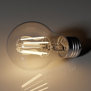 3D Classic LED Bulb model
