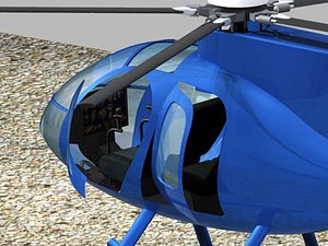 3d helicopter md500e