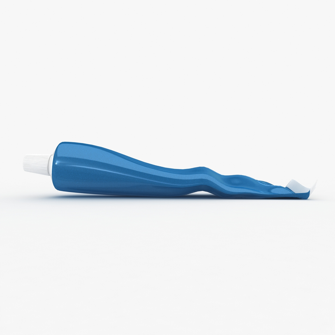 Realistic Squeezing Toothpaste 3d Model