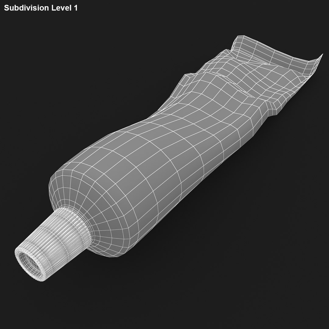 Realistic Squeezing Toothpaste 3d Model