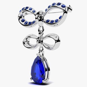 3d brooch modelled