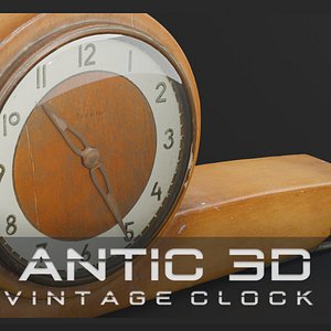 3D model Clock Old Table
