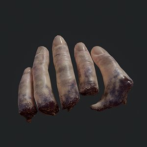 severed fingers 3D model