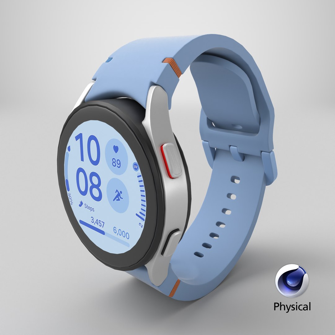 Samsung Galaxy Watch FE Silver model https://p.turbosquid.com/ts-thumb/C9/aWOkBh/Gf/stemcell_cinema_4d_physical_render/png/1720618429/1920x1080/fit_q87/c3bccdfc1b2dcee54c94f49e3a4f17d46a47a98a/stemcell_cinema_4d_physical_render.jpg