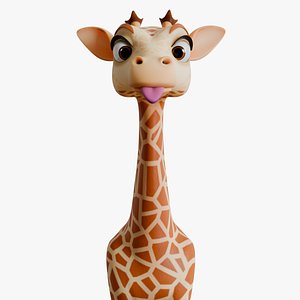 3D Giraffe  Cartoon Character model