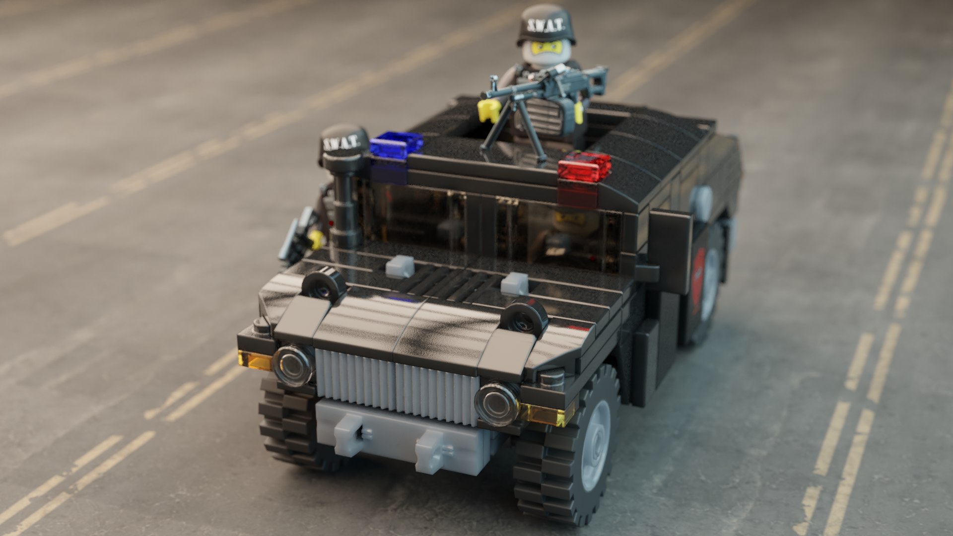 3D Lego Swat Truck With Squad - TurboSquid 1856525