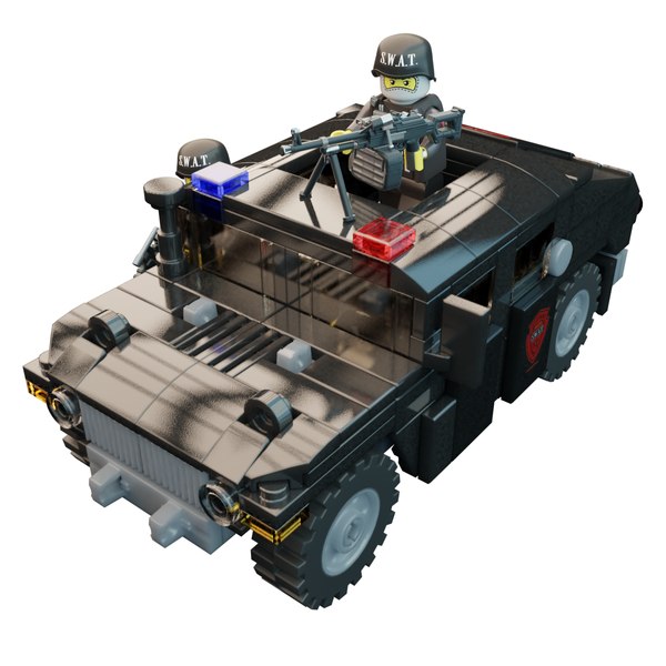 3D Lego swat truck with squad - TurboSquid 1856525