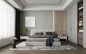 Modern luxury style bedroom 3D