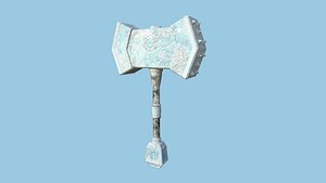 3D Medieval War Hammer 05 Frost Elemental - Fantasy Weaponry model