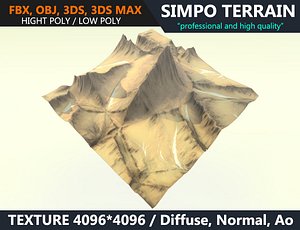 3D desert terrain
