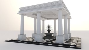 Roman Pergola With Six Columns