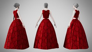 Dress 32 Crimson Royale Velvet v2 model