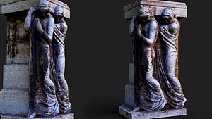 greek ancient temple corner base monument PBR photogrammetry