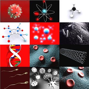 cellular science virus 3d model