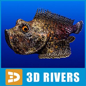 stonefish fish 3d max