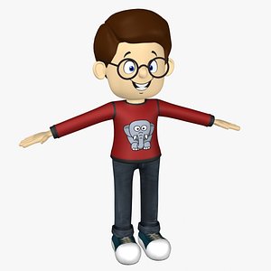 3d model boy cartoon