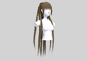 3D Stylized Braids Hairstyle