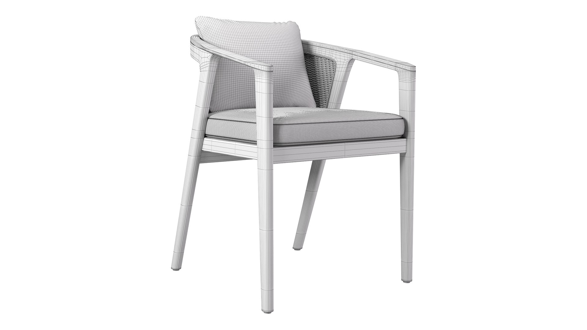 Malta Teak Armchair 3D model TurboSquid 2129919