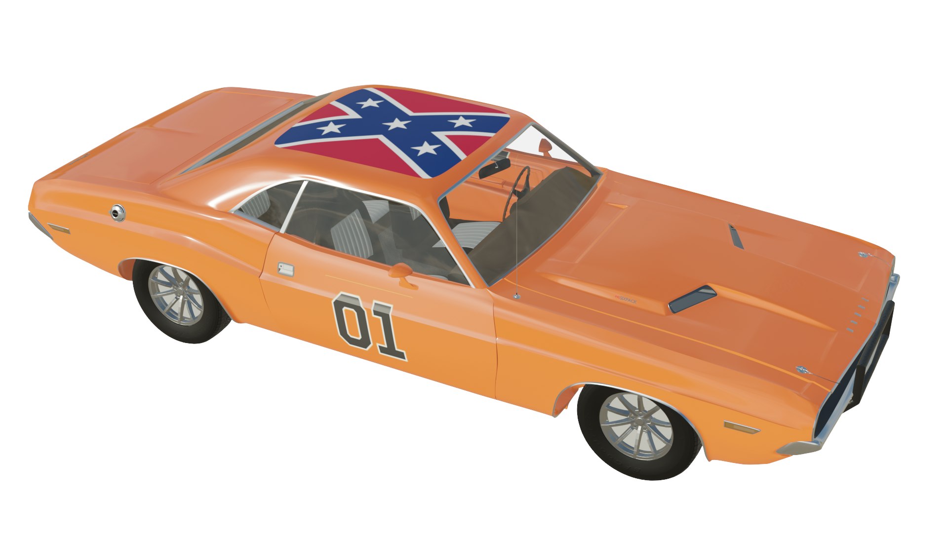 Dodge Charger General Lee 3D Model - TurboSquid 1852035