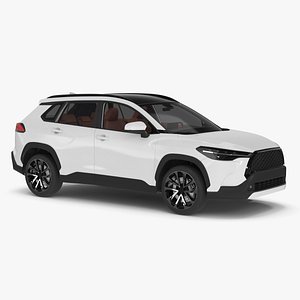 3D Vehicle Crossover Generic White Color