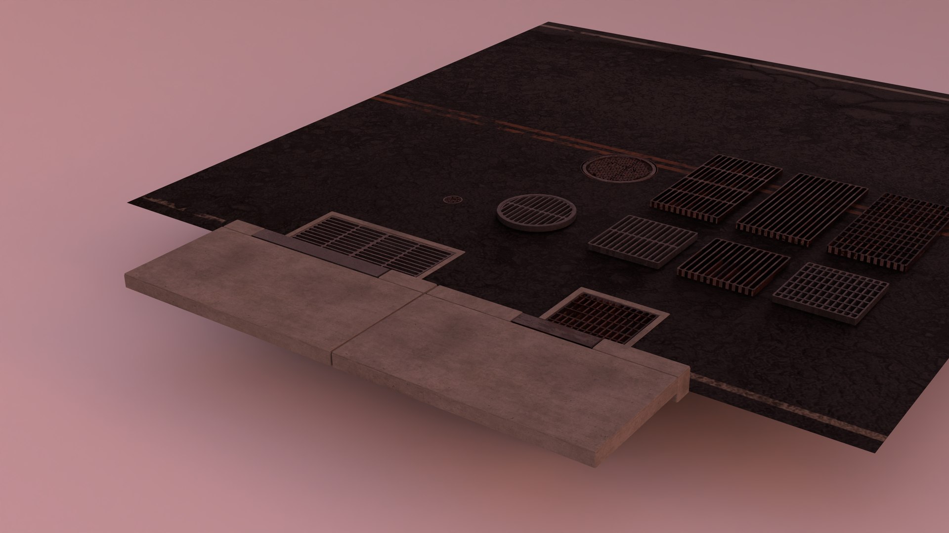 Storm Drains And Manholes 3D Model - TurboSquid 2565117