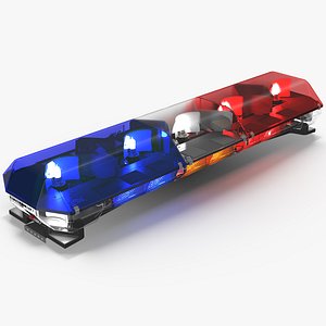 3d police lightbar code 3 model