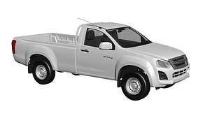 3D model Isuzu D-Max 2016 Single Cab 4x4