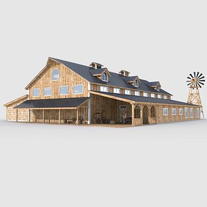 barn modeled 3D model
