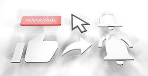 subscribe youtube y 3D model