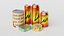 Aluminum &amp; Tin Cans Bundle - Beverage and Food Containers 3D model