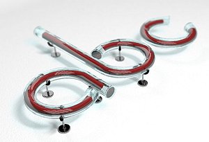 3D abc glass tube font