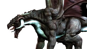 maya realistic dragon